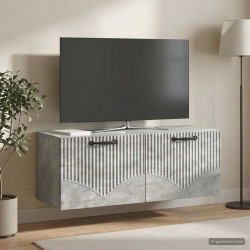 Gabinete de TV de parede cinzento cimento 78,5 x 31 x 30 cm