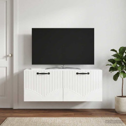 Gabinete de TV de parede branco brilhante 78,5 x 31 x 30 cm