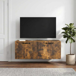 Gabinete de TV de parede carvalho fumado 78,5 x 31 x 30 cm