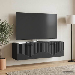 Gabinete de TV de parede preto 98 x 31 x 30 cm