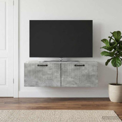 Gabinete de TV de parede cinzento cimento 98 x 31 x 30 cm