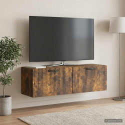 Gabinete de TV de parede carvalho fumado 98 x 31 x 30 cm