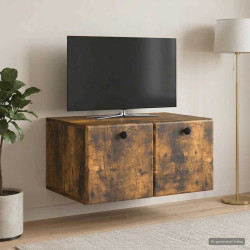 Gabinete de TV de parede 59,5 x 41 x 30 cm carvalho fumado