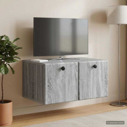 Gabinete de TV de parede 59,5 x 41 x 30 cm sonoma cinzento