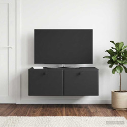 Gabinete de TV de parede 78,5 x 41 x 30 cm preto