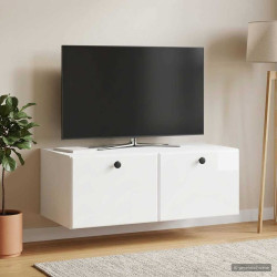 Gabinete de TV de parede 78,5 x 41 x 30 cm branco brilhante