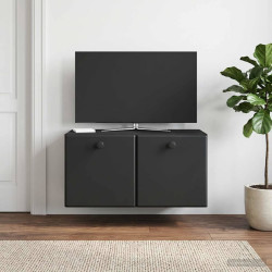 Gabinete de TV de parede 59,5 x 31 x 30 cm preto