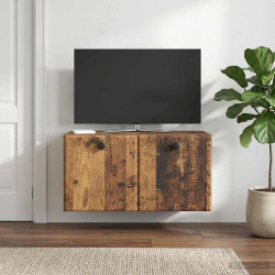 Gabinete de TV de parede 59,5 x 31 x 30 cm madeira antiga