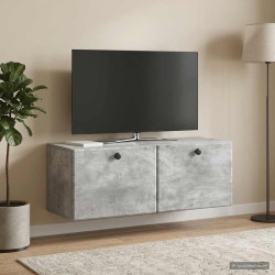 Gabinete de TV de parede 78,5 x 31 x 30 cm cinzento cimento