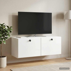 Gabinete de TV de parede 78,5 x 31 x 30 cm branco brilhante
