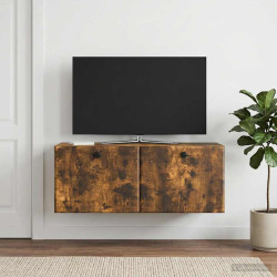 Gabinete de TV de parede 78,5 x 31 x 30 cm carvalho fumado