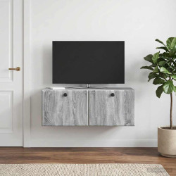 Gabinete de TV de parede 78,5 x 31 x 30 cm sonoma cinzento