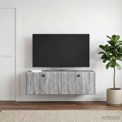 Gabinete de TV de parede 98 x 31 x 30 cm sonoma cinzento