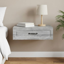 Mesa lateral de parede sonoma cinzento 59 x 34,5 x 17 cm