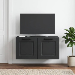Gabinete de TV de parede preto 59,5 x 41 x 30 cm