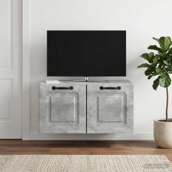 Gabinete de TV de parede cinzento cimento 59,5 x 41 x 30 cm