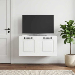 Gabinete de TV de parede branco brilhante 59,5 x 41 x 30 cm