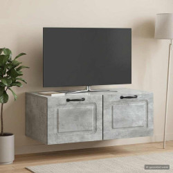 Gabinete de TV de parede cinzento cimento 78,5 x 41 x 30 cm