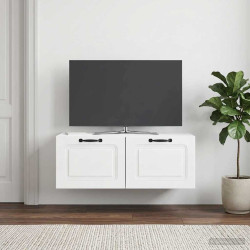 Gabinete de TV de parede branco brilhante 78,5 x 41 x 30 cm
