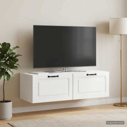 Gabinete de TV de parede branco brilhante 98 x 41 x 30 cm