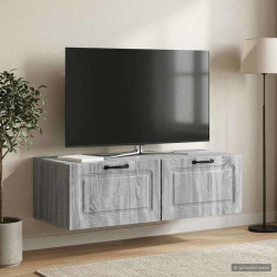 Gabinete de TV de parede sonoma cinzento 98 x 41 x 30 cm