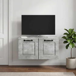 Gabinete de TV de parede cinzento cimento 59,5 x 31 x 30 cm