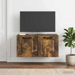 Gabinete de TV de parede carvalho fumado 59,5 x 31 x 30 cm