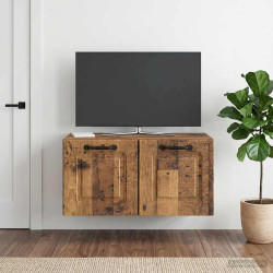 Gabinete de TV de parede madeira antiga 59,5 x 31 x 30 cm