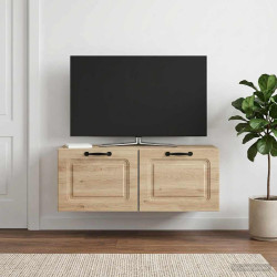 Gabinete de TV de parede cinzento cimento 78,5 x 31 x 30 cm