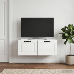 Gabinete de TV de parede branco brilhante 78,5 x 31 x 30 cm