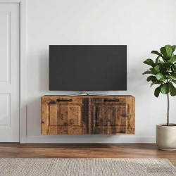 Gabinete de TV de parede madeira antiga 78,5 x 31 x 30 cm
