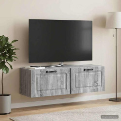 Gabinete de TV de parede sonoma cinzento 98 x 31 x 30 cm