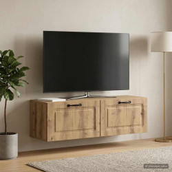 Gabinete de TV de parede 98 x 31 x 30 cm carvalho arttisan