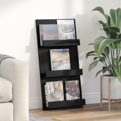 Estante de revistas carvalho preto 51 x 11 x 102 cm