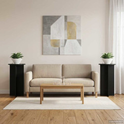 Suporte para plantas 2 unid. preto 40 x 40 x 80 cm