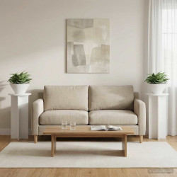 Suporte para plantas 2 unid. branco brilhante