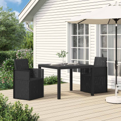 Cadeiras de jantar para jardim 2 pcs antracite PP