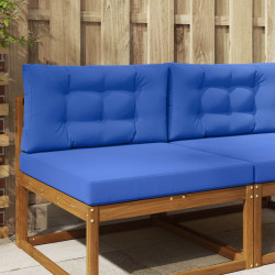 Almofada para sofá externo poliéster azul royal 80 x 80 x 8 cm