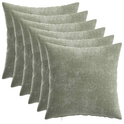 Capa almofada 6 unid. heerlen verde 30 x 30 cm tecido chenille