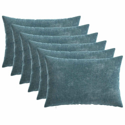 Capa almofada 6 unid. heerlen azul 30 x 50 cm tecido chenille