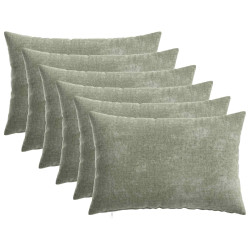 Capa almofada 6 unid. heerlen verde 30 x 50 cm tecido chenille