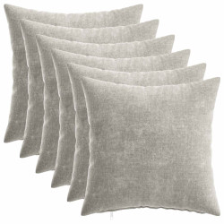 Capa almofada 6 unid. heerlen cinzento-claro 35 x 35 cm