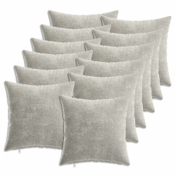 Capa almofada 12 unid. heerlen cinzento-claro 40 x 40 cm