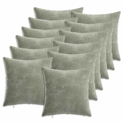 Capa almofada 12 unid. heerlen verde 40 x 40 cm tecido chenille