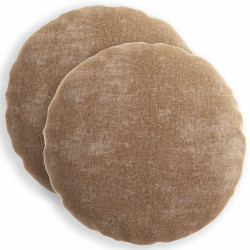 Capa almofada 2 unid. heerlen castanho ø 50 cm tecido chenille