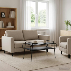 Mesa de centro carvalho preto 100 x 50 x 51 cm