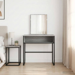 Mesa de vestir com prateleira sonoma cinzento 81 x 40 x 131 cm