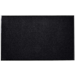 Tapete de porta preto 90 x 150 cm PVC