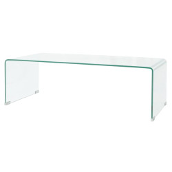 Mesa de centro em vidro temperado 98x45x30cm transparente