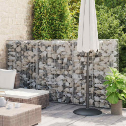 Muro gabião com tampas aço galvanizado 100x20x150 cm